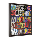 Las Vegas Oldtown Lights Vertical Framed Premium Gallery Wrap Canvas