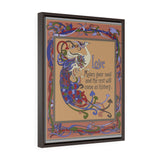 Love To Happiness Vertical Framed Premium Gallery Wrap Canvas