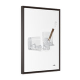 Cigar's And DIamond's Vertical Framed Premium Gallery Wrap Canvas