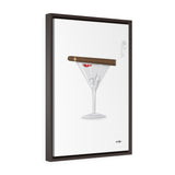Cigar's And Lipstick Vertical Framed Premium Gallery Wrap Canvas