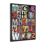 Las Vegas Oldtown Lights Vertical Framed Premium Gallery Wrap Canvas