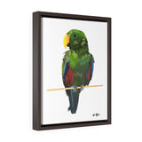Larry Eclectus Vertical Framed Premium Gallery Wrap Canvas