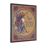 Peace To Happiness Vertical Framed Premium Gallery Wrap Canvas