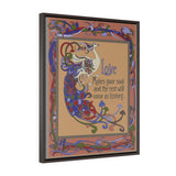 Love To Happiness Vertical Framed Premium Gallery Wrap Canvas