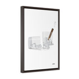 Cigar's And DIamond's Vertical Framed Premium Gallery Wrap Canvas