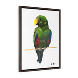 Larry Eclectus Vertical Framed Premium Gallery Wrap Canvas