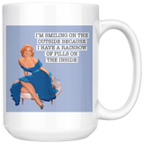 Smiling On The Outside White Mug