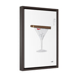 Cigar's And Lipstick Vertical Framed Premium Gallery Wrap Canvas