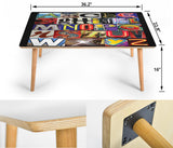 Las Vegas Oldtown Letters Rectangular Coffee Table