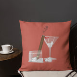 Cigar's And Martini's Rust Premium Pillow