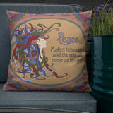 Peace To Happiness Premium Pillow