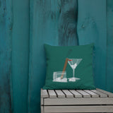 Cigar's And Martini's Green Premium Pillow