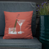 Cigar's And Martini's Rust Premium Pillow