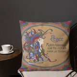 Peace To Happiness Premium Pillow