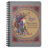 Peace To Happiness Spiral Notebook