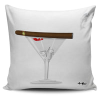 Cigar & Diamond or Cigar & Martini Pillow Cover