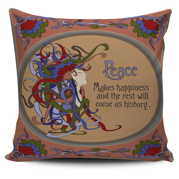 Free Peace To Happiness Pillow Cover
