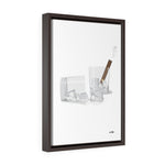 Cigar's And DIamond's Vertical Framed Premium Gallery Wrap Canvas
