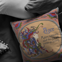 Peace to Happiness Pillow Cover