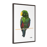 Larry Eclectus Vertical Framed Premium Gallery Wrap Canvas