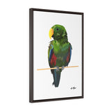 Larry Eclectus Vertical Framed Premium Gallery Wrap Canvas