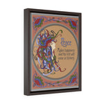 Peace To Happiness Vertical Framed Premium Gallery Wrap Canvas
