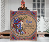 Peace To Happiness Premium Quilt