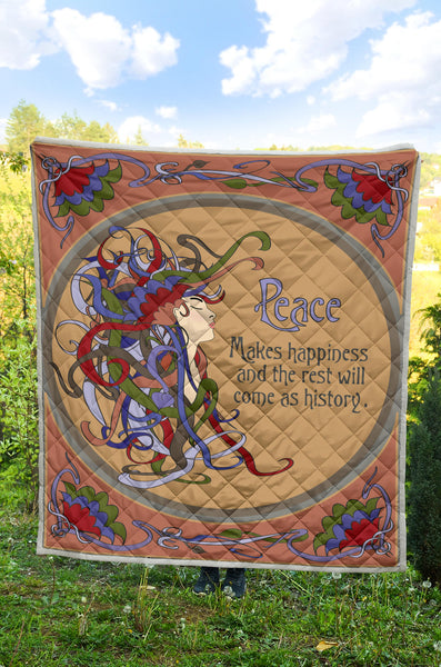 Peace To Happiness Premium Quilt