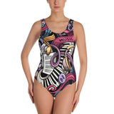 Dropped Two Mixed Tapes One-Piece Swimsuit