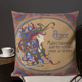Peace To Happiness Premium Pillow