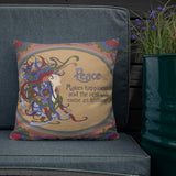 Peace To Happiness Premium Pillow