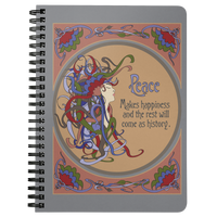 Peace To Happiness Spiral Notebook
