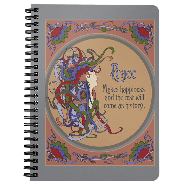 Peace To Happiness Spiral Notebook