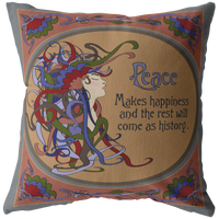Peace to Happiness Pillow Cover