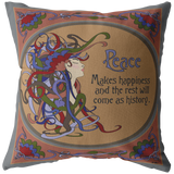 Peace to Happiness Pillow Cover