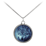 Custom Gray Wolf Necklace